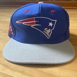 ⭐️VTG Team NFL New England Patriots snap back hat, A & stars, AFC champs M’s OS